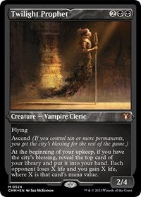 Magic: The Gathering Single - Commander Masters - Twilight Prophet (Foil Etched) - Mythic/0524 - Lightly Played