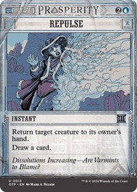 Magic: The Gathering Single - Outlaws of Thunder Junction: Breaking News - Repulse - FOIL Uncommon/0013 - Lightly Played