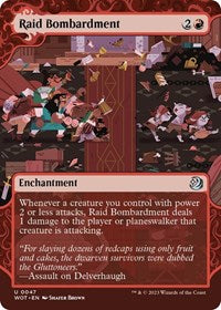 Magic: The Gathering Single - Wilds of Eldraine: Enchanting Tales - Raid Bombardment (Foil) - Uncommon/0047 Lightly Played