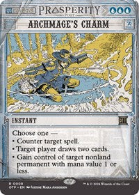 Magic: The Gathering Single - Outlaws of Thunder Junction Breaking News - Archmage's Charm - Rare/0008 Lightly Played