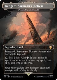 Magic: The Gathering Single - Commander: The Lord of the Rings: Tales of Middle-earth - Isengard, Saruman's Fortress - Boseiju, Who Shelters All (Foil) - Mythic/0359 - Lightly Played