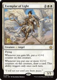 Magic: The Gathering Single - Foundations - Exemplar of Light - Pre-Release Rare/0011 - Lightly Played