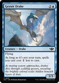 Magic: The Gathering Single - Outlaws of Thunder Junction - Geyser Drake - FOIL Common/0051 Lightly Played