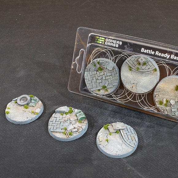 Battle Ready Bases: Urban Warfare- Round 50mm (x3)- Round 50mm (x3)