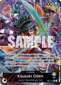 One Piece Card Game Single - Extra Booster: Memorial Collection - Kouzuki Oden (Alternate Art) - Leader/EB01-001 - Lightly Played