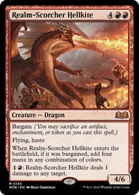 Magic: The Gathering Single - Wilds of Eldraine - Realm-Scorcher Hellkite - FOIL Mythic/0145 Lightly Played