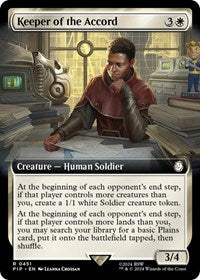 Magic: The Gathering Single - Universes Beyond: Fallout - Keeper of the Accord (Extended Art) - Rare/0451 Lightly Played