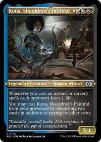 Magic: The Gathering Single - March of the Machine: Multiverse Legends - Rona, Sheoldred's Faithful (Foil Etched) - Uncommon/0123 - Lightly Played