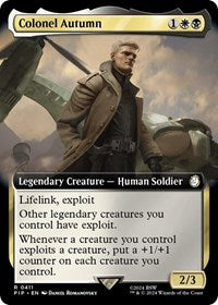 Magic: The Gathering Single - Universes Beyond: Fallout - Colonel Autumn (Extended Art) - FOIL Rare/0411 Lightly Played