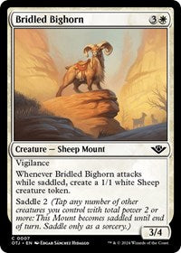 Magic: The Gathering Single - Outlaws of Thunder Junction - Bridled Bighorn - FOIL Common/0007 Lightly Played