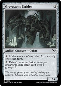 Magic: The Gathering Single - Murders at Karlov Manor - Gravestone Strider - FOIL Common/0252 Lightly Played