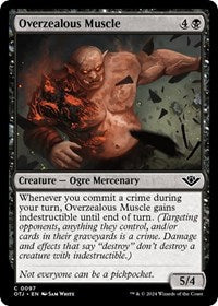 Magic: The Gathering Single - Outlaws of Thunder Junction - Overzealous Muscle - FOIL Common/0087 Lightly Played