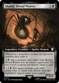 Magic: The Gathering Single - Commander: The Lord of the Rings: Tales of Middle-earth - Shelob, Dread Weaver (Extended Art) - Rare/0112 - Lightly Played