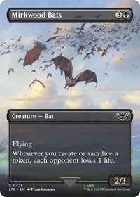 Magic: The Gathering Single - Universes Beyond: The Lord of the Rings: Tales of Middle-earth - Mirkwood Bats (Borderless) (Foil) - Common/0421 - Lightly Played