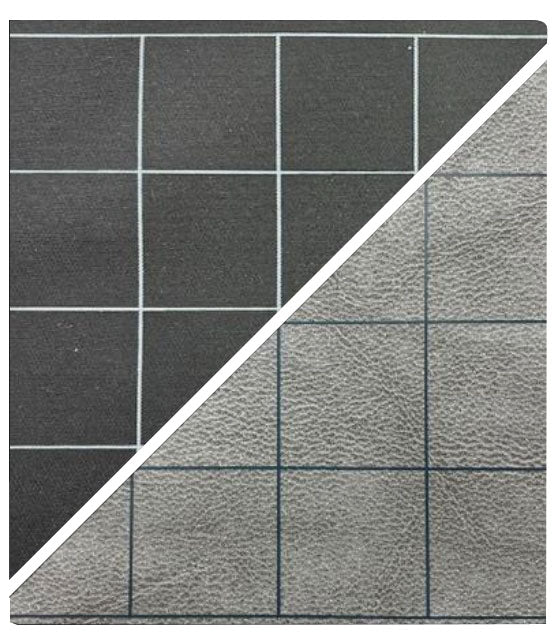 Battlemat: 1in Reversible Black-Grey Squares (23.5in x 26in Playing Surface)