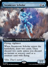 Magic: The Gathering Single - Murders at Karlov Manor - Steamcore Scholar (Extended Art) - Rare/0397 Lightly Played