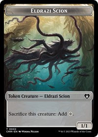 Magic: The Gathering Single - Commander Masters - Eldrazi Scion // Satyr Double-Sided Token - FOIL Token/0002 - Lightly Played
