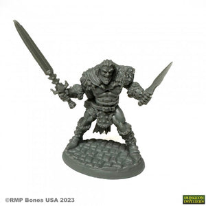 Reaper Bones USA -GRUNDOR HOARDTAKER, BARBARIAN 07086 20346