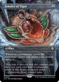 Magic: The Gathering Single - Commander: The Lost Caverns of Ixalan - Amulet of Vigor (Borderless) - Rare/0103 Lightly Played