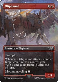 Magic: The Gathering Single - Universes Beyond: The Lord of the Rings: Tales of Middle-earth - Oliphaunt (Borderless) (Foil) - Common/0426 - Lightly Played