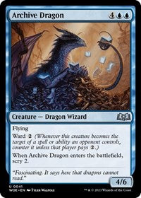 Magic: The Gathering Single - Wilds of Eldraine - Archive Dragon - FOIL Uncommon/0041 Lightly Played