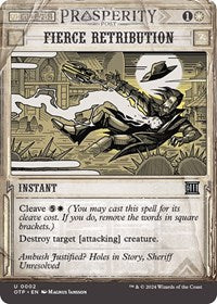 Magic: The Gathering Single - Outlaws of Thunder Junction Breaking News - Fierce Retribution - FOIL Uncommon/0002 - Lightly Played