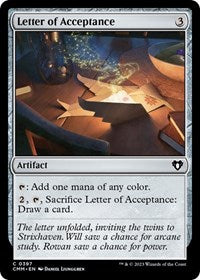 Magic: The Gathering Single - Commander Masters - Letter of Acceptance - FOIL Common/0397 - Lightly Played