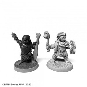 Reaper Bones USA - HALFLING RIVER WITCH AND DRUID 07105