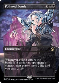 Magic: The Gathering Single - Wilds of Eldraine: Enchanting Tales - Polluted Bonds (Anime Borderless) - Rare/0075 Lightly Played