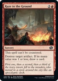 Magic: The Gathering Single - The Brothers' War - Raze to the Ground - Common/149 - Lightly Played