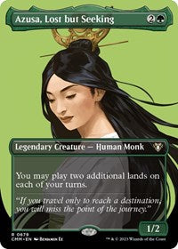 Magic: The Gathering Single - Commander Masters - Azusa, Lost but Seeking (Borderless) - FOIL Rare/0679 Lightly Played