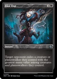 Magic: The Gathering Single - March of the Machine: The Aftermath - Blot Out (Foil Etched) - Uncommon/0112 - Lightly Played