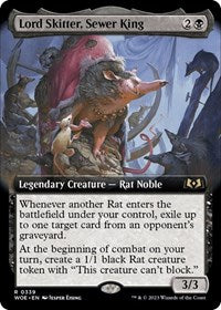 Magic: The Gathering Single - Wilds of Eldraine - Lord Skitter, Sewer King (Extended Art) - Rare/0339 Lightly Played