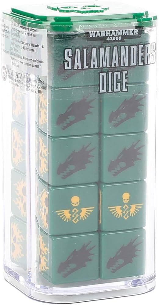 Warhammer 40k - Salamanders Dice Set