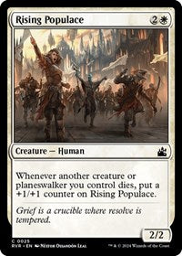 Magic: The Gathering Single - Ravnica Remastered - Rising Populace (Foil) - Common/0025 Lightly Played