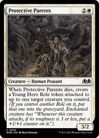 Magic: The Gathering Single - Wilds of Eldraine - Protective Parents - FOIL Common/0024 Lightly Played