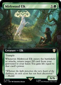 Magic: The Gathering Single - Commander: The Lord of the Rings: Tales of Middle-earth - Mirkwood Elk (Extended Art) - Rare/0124 - Lightly Played
