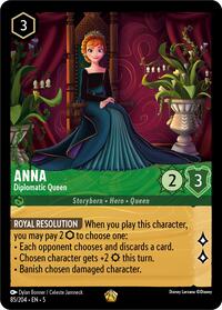 Disney Lorcana Single - Shimmering Skies - Anna - Diplomatic Queen - Legendary/085 - Lightly Played (Copy)