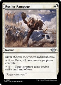 Magic: The Gathering Single - Outlaws of Thunder Junction - Rustler Rampage - FOIL Common/0027 Lightly Played