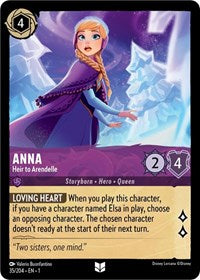Disney Lorcana Single - First Chapter - Anna, Heir to Arendelle - Uncommon/035 Lightly Played