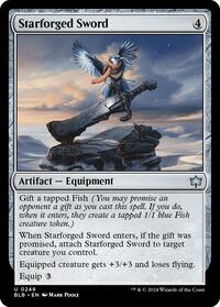 Magic: The Gathering Single - Bloomburrow - Starforged Sword - FOIL Uncommon/0249 - Lightly Played