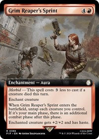 Magic: The Gathering Single - Universes Beyond: Fallout - Grim Reaper's Sprint (Extended Art) - FOIL Rare/0186 Lightly Played