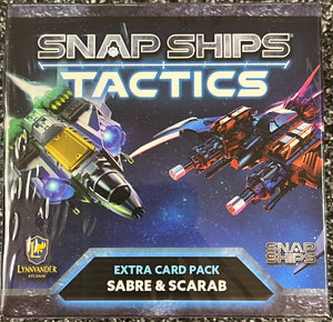Snap Ships Tactics Constructible Miniatures Game - Extra Card Pack - SABRE & SCARAB