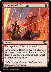 Magic: The Gathering Single - March of the Machine - Lithomantic Barrage - Uncommon/0152 - Lightly Played