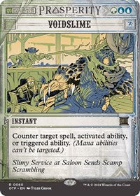 Magic: The Gathering Single - Outlaws of Thunder Junction: Breaking News - Voidslime - FOIL Rare/0060 - Lightly Played