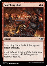 Magic: The Gathering Single - Outlaws of Thunder Junction - Scorching Shot - FOIL Uncommon/0145 - Lightly Played