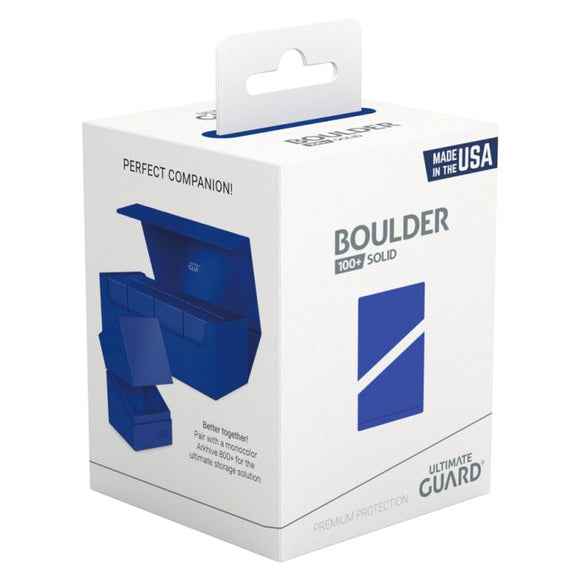 Deck Box: Boulder: Solid: 100+: Blue