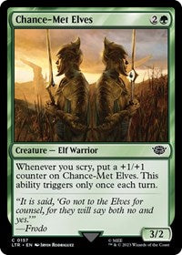 Magic: The Gathering Single - Universes Beyond: The Lord of the Rings: Tales of Middle-earth - Chance-Met Elves (Foil) - Common/0157 - Lightly Played