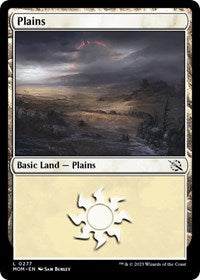 Magic: The Gathering Single - March of the Machine - Plains (0277) (Foil) - Land/0277 - Lightly Played