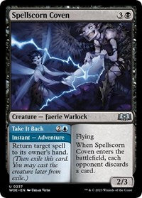 Magic: The Gathering Single - Wilds of Eldraine - Spellscorn Coven (Foil) - Uncommon/0237 Lightly Played